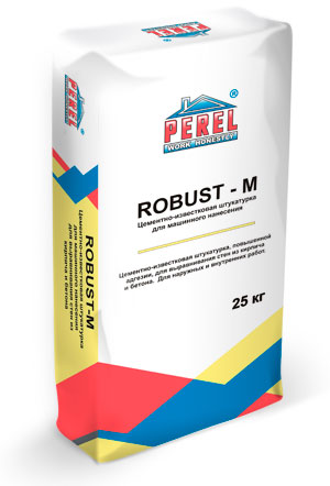 0514 ROBUST-M Штукатурка цементно-известковая Perel  25 кг в Щелково по низкой цене