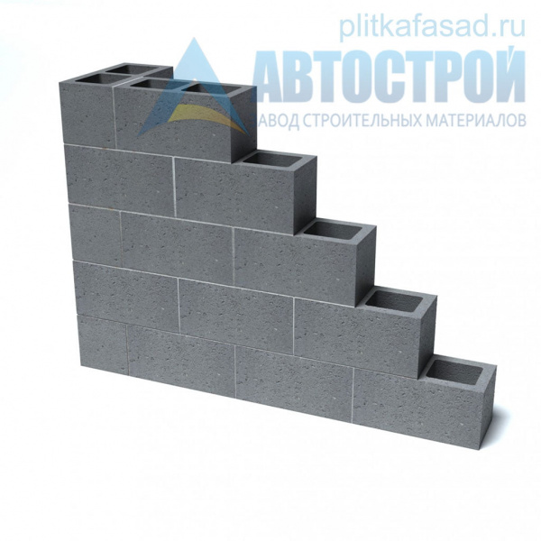Блок бетонный стеновой 190x190x390 мм пустотелый А-Строй в Щелково по низкой цене