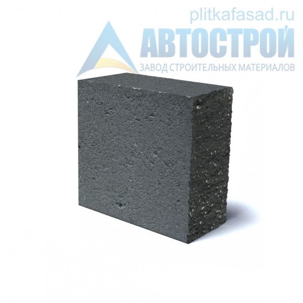 Блок облицовочный фасадный угловой полнотелый 90х188х195 мм черный А-Строй в Щелково по низкой цене